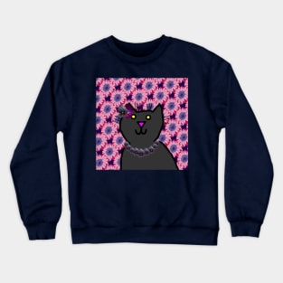 Violet the Floral Cat Crewneck Sweatshirt